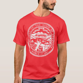 Nebraska Statlig flagga Retro Distress T Shirt