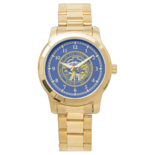 Nebraska Statlig flagga Watch-design Armbandsur