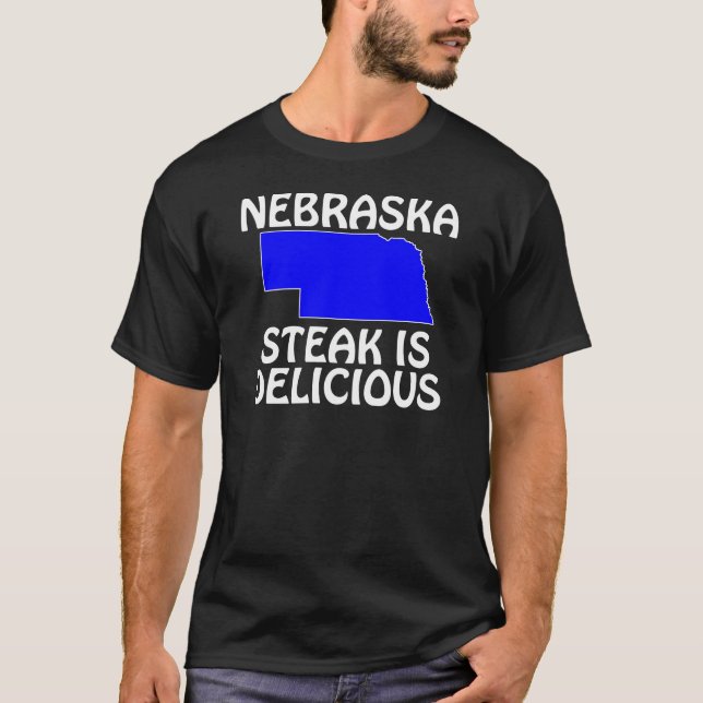 Nebraska - Steak är utsökt Tee (Framsida)