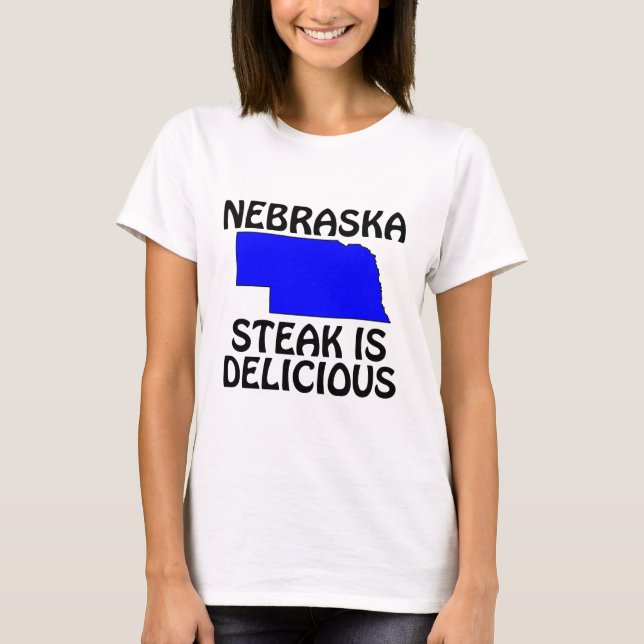 Nebraska - Steak är utsökt Tee Shirt (Framsida)