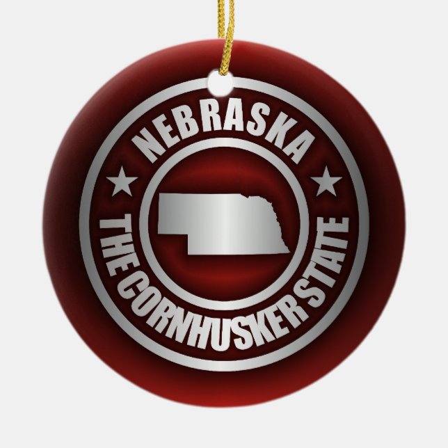 ’Nebraska Steel 2’ Ornaments Julgransprydnad Keramik (Framsidan)