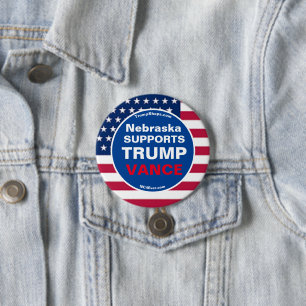 Nebraska STÖDER TRUMP VANCE Knapp