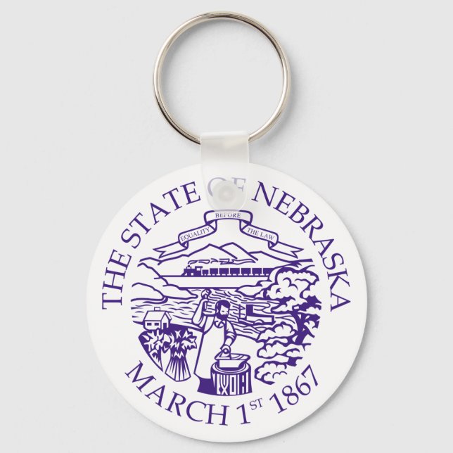 Nebraska-tecken Nyckelring (Framsida)