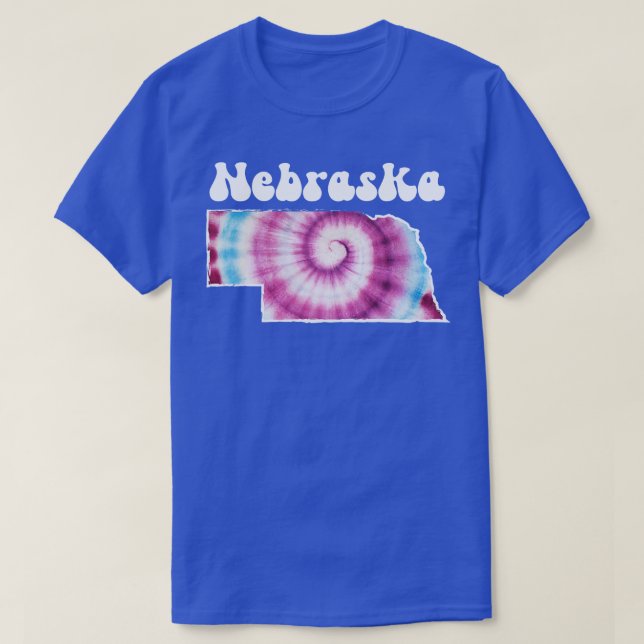 Nebraska Tie Dye T Shirt (Design framsida)