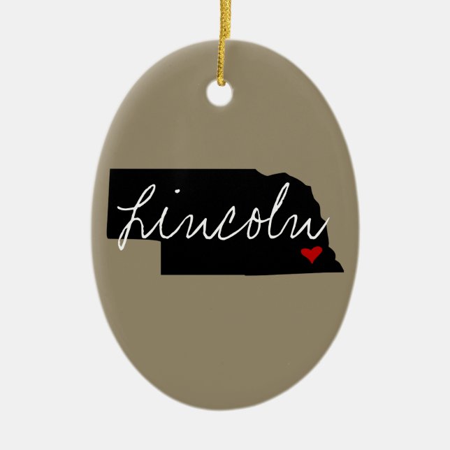 Nebraska Town Julgransprydnad Keramik (Framsidan)