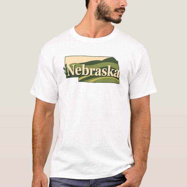 Nebraska Tshirt V03 T Shirt (Framsida)