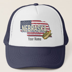 Nebraska United Stater Retro State Karta Vintage U Keps