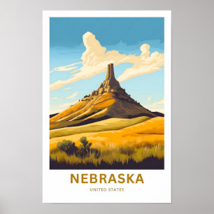 Nebraska United Stater Travel Print Poster