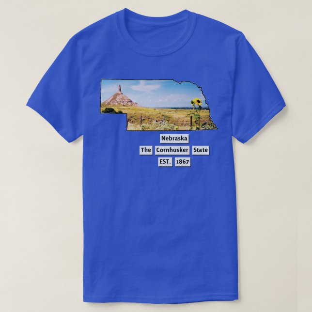 Nebraska USA 4 T Shirt (Design framsida)