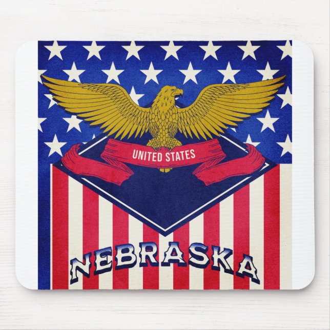 Nebraska USA flagga Musmatta (Framsidan)