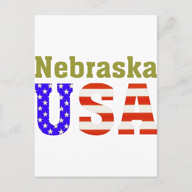 Nebraska USA! Vykort (Framsida)