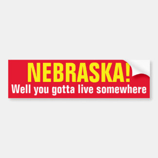 NEBRASKA! - Väl fick du bo någonstans Bildekal