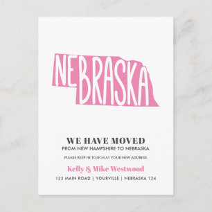 NEBRASKA Vi har flyttat Ny adress Nytt hem Vykort
