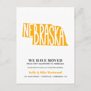 NEBRASKA Vi har flyttat Nytt adress nytt hem Vykort