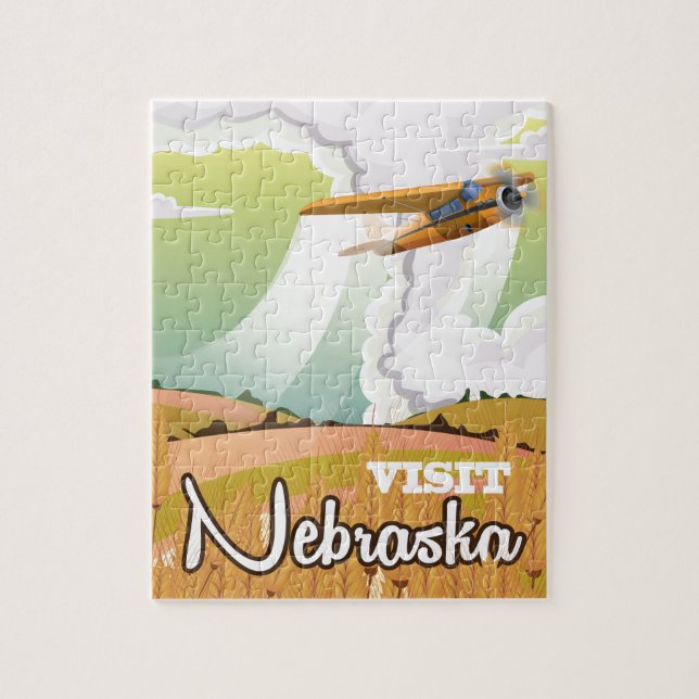 Nebraska vintage-resaaffisch pussel (Vertikal)