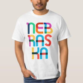 Nebraska Vintage Retro Pop Art Colorful 80s Type T Shirt