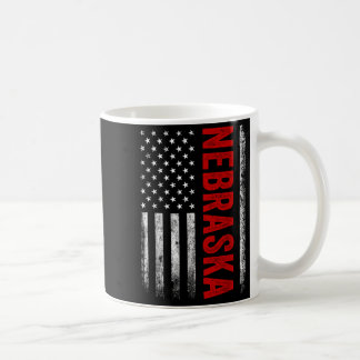 Nebraska Vintage USA Flagga Retro För manar Wo Kaffemugg