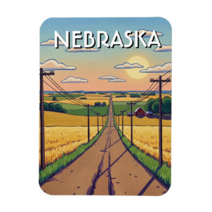 Nebraska vykort magnet