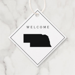 Nebraska Welcome Bag Gift Märkre för Bröllop Helg Gåvor Etiketter