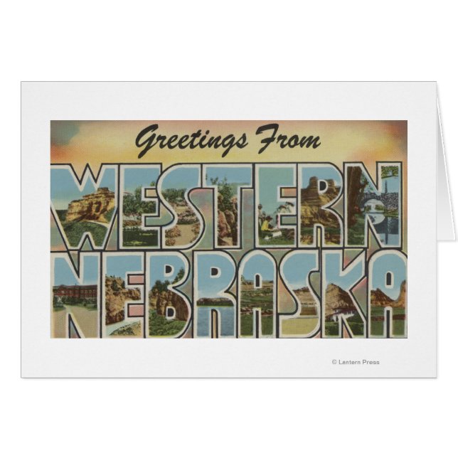 Nebraska (Westernt) - Stora Brev Scenes Hälsningskort (Framsidan Horizontal)