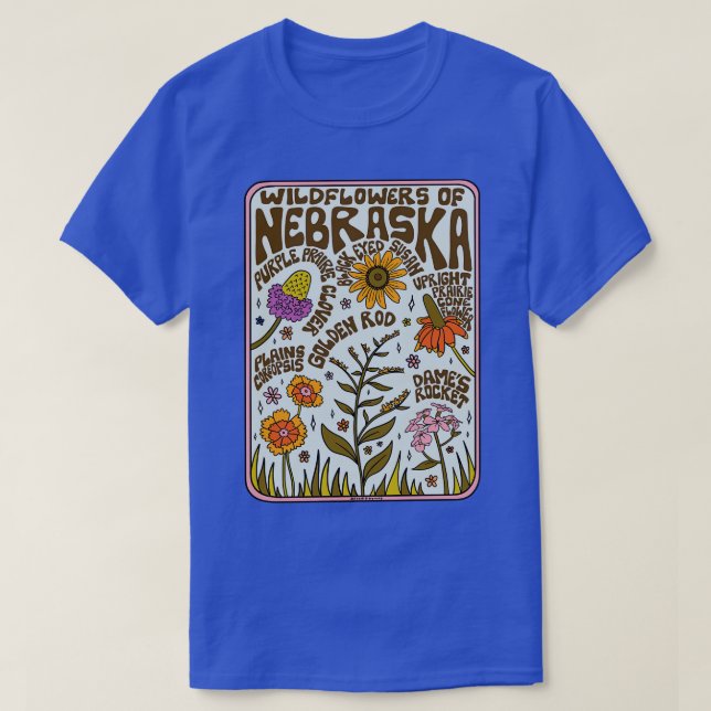 Nebraska Wildblommor T Shirt (Design framsida)
