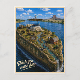 Nebraska Wish You Were Here Statserie Vykort