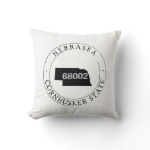 Nebraska Zip-kod Pillow