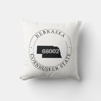 Nebraska Zip-kod Pillow Kudde