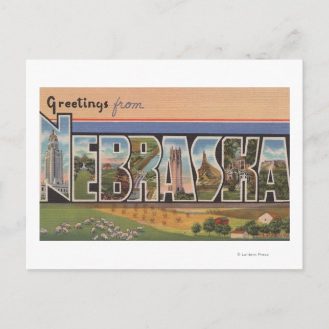 NebraskaLarge Brev ScenesNebraska Vykort (Framsida)