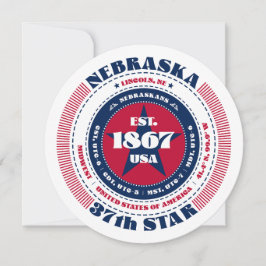 Nebraskas platta cirkulärtypkort