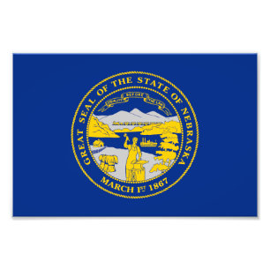 Nebraskas statsflagga fototryck