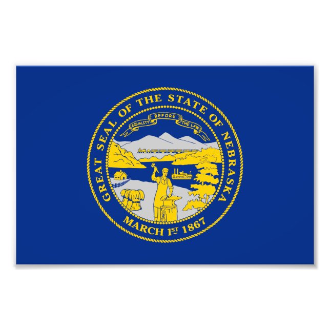 Nebraskas statsflagga fototryck (Framsidan)