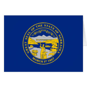 Nebraskas statsflagga hälsningskort