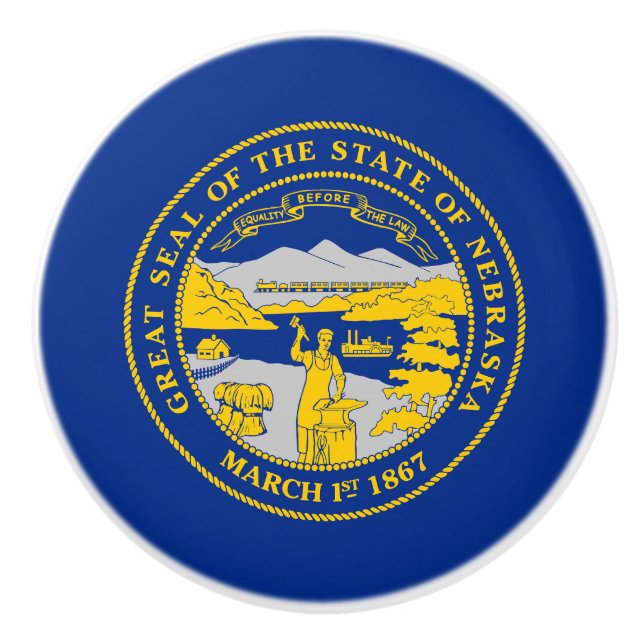 Nebraskas statsflagga knopp (Framsidan)