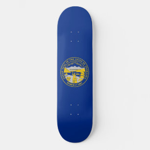 Nebraskas statsflagga mini skateboard bräda 18,5 cm