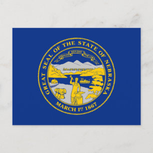 Nebraskas statsflagga vykort