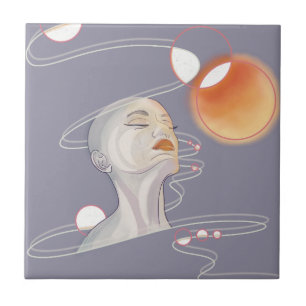 Nebula Attack och Galactic Pearl Necklace Kakelplatta