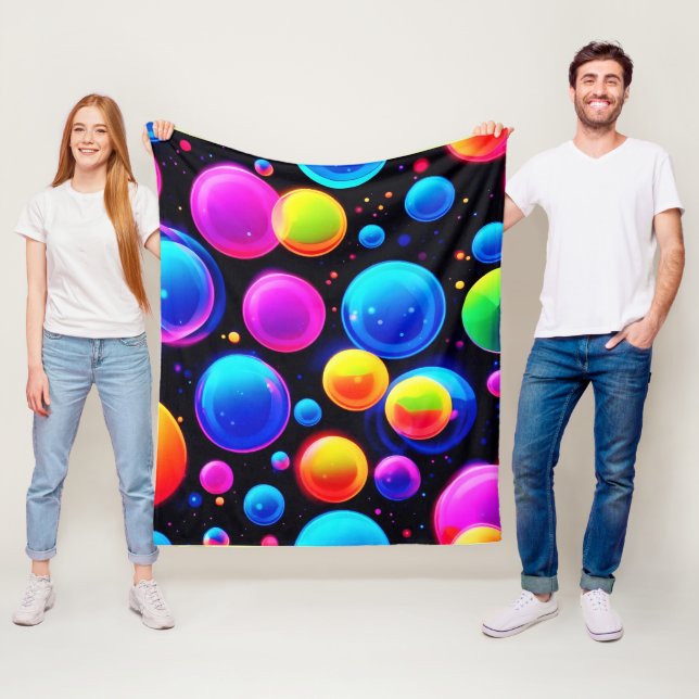 Nebula av Bubbles Fleecefilt (På plats)