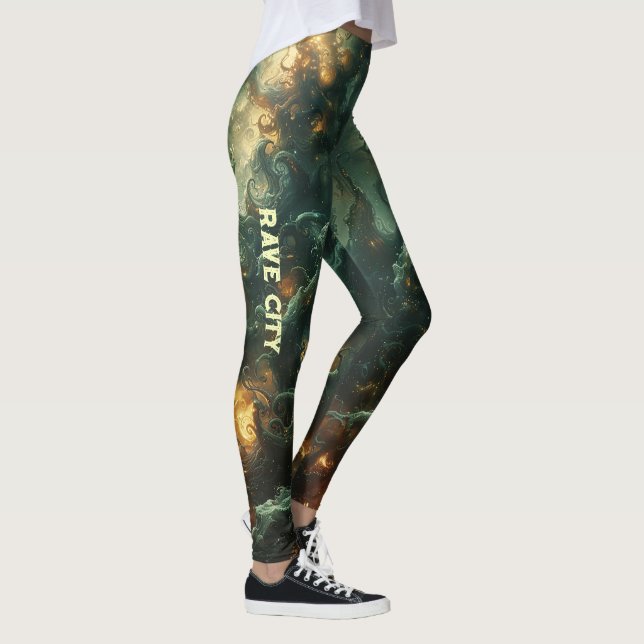 Nebula av takpannor leggings (Höger)