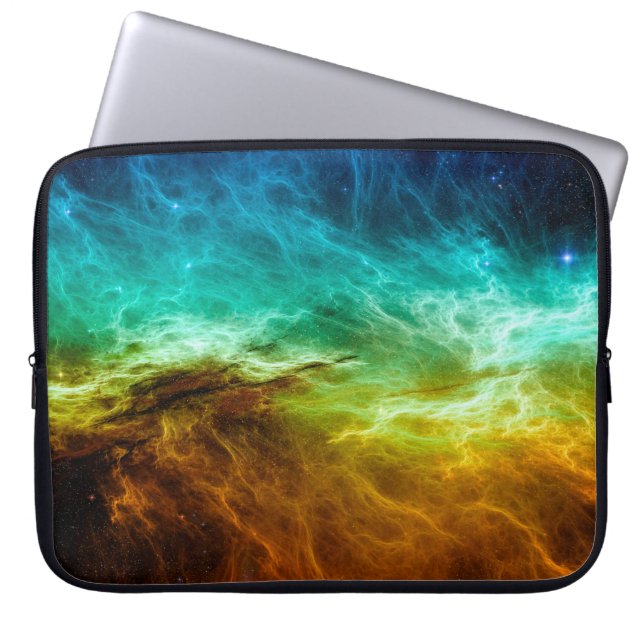 Nebula-bakgrund i färglöst utrymme,abstrakt,astron laptop fodral (Framsidan)