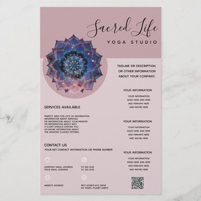 Nebula Bloom | Mandala Flygblad (Framsidan)
