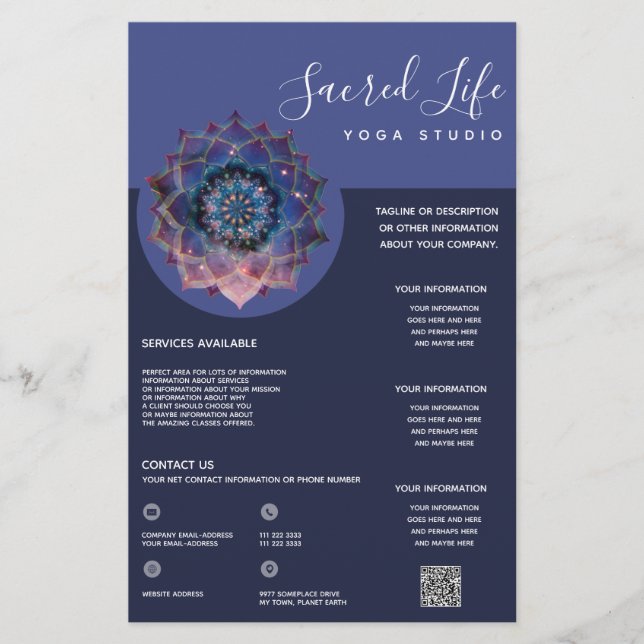Nebula Bloom | Mandala Flygblad (Framsidan)