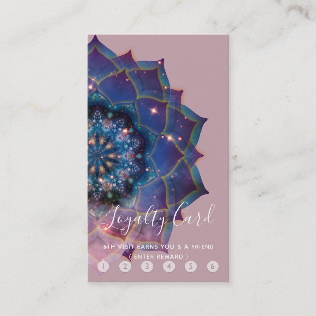 Nebula Bloom | Mandala Lojalitetskort (Framsida)