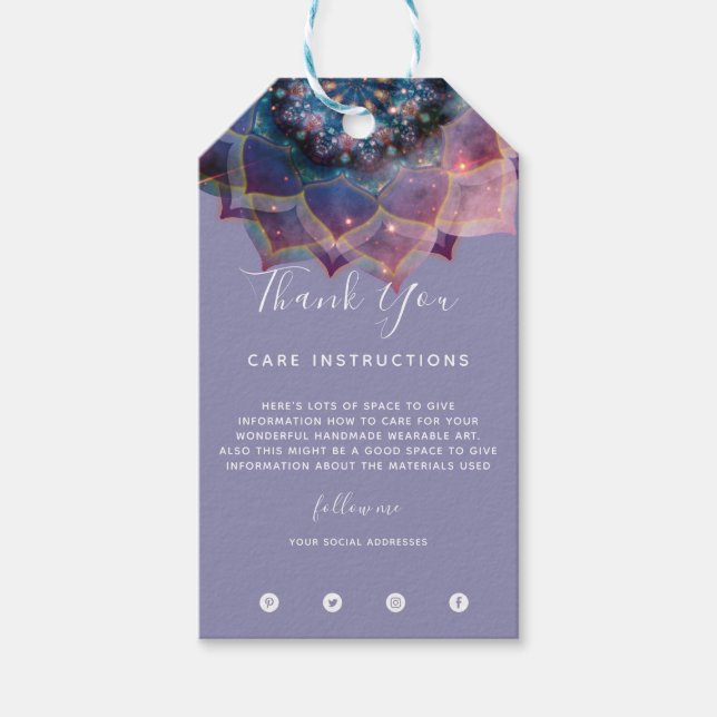 Nebula Bloom | Mandala Presentetikett (Framsidan)