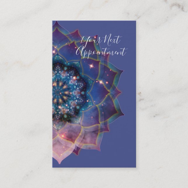 Nebula Bloom | Mandala Tidsbeställning Kort (Framsida)