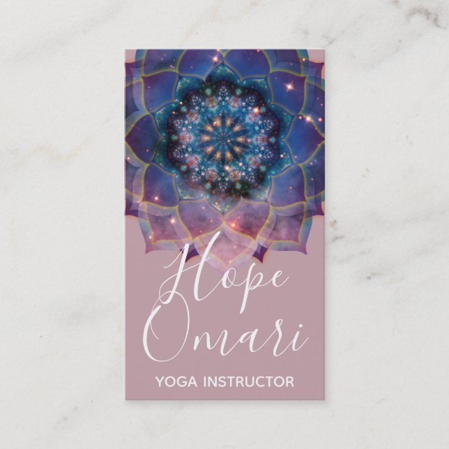 Nebula Bloom | Mandala Visitkort (Framsida)
