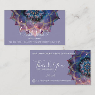 Nebula Bloom Mandala Visitkort