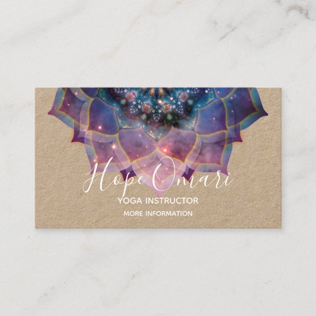 Nebula Bloom | Mandala Visitkort (Framsida)