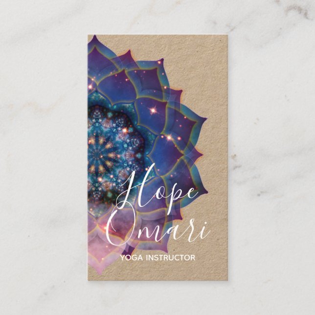 Nebula Bloom | Mandala Visitkort (Framsida)