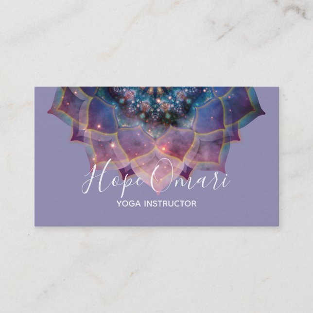 Nebula Bloom | Mandala Visitkort (Framsida)